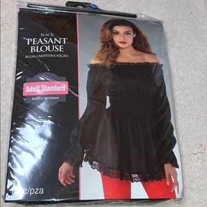 Black Peasant Blouse
